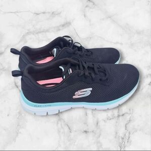 Sketchers black flex lite sneakers women size 9.5
